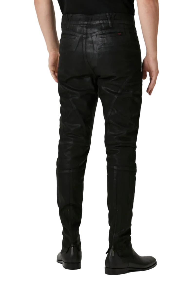 Pure Cotton Shiny Coated Denim Pant, Alternate, color, BLACK