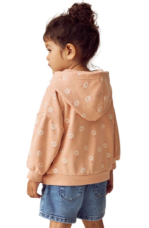 Next Kids' Floral Zip-up Hoodie In Pink