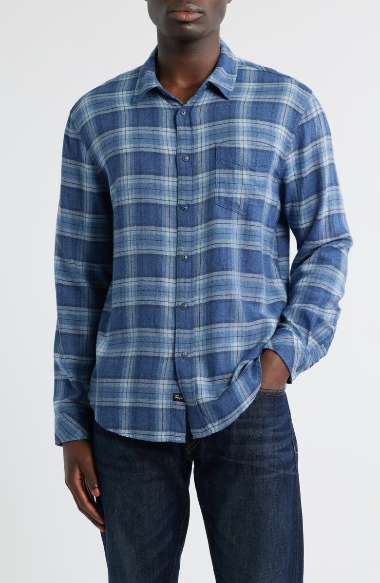 Rails Lennox Relaxed Fit Plaid Button-Up Shirt, Main, color, Inkwell Melange