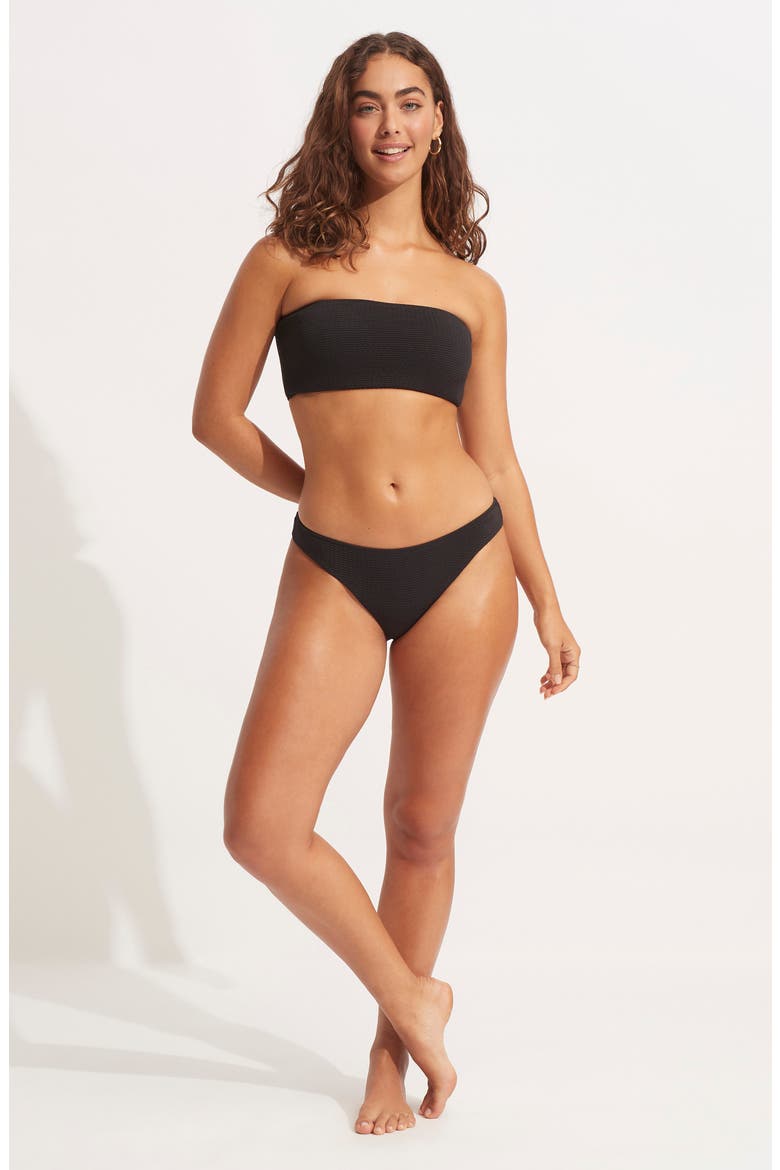 Sea Dive Hipster Bikini Bottoms, Alternate, color, BLACK