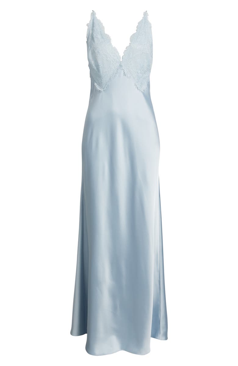 LoveShackFancy Iridia Sleeveless Lace Dress, Alternate, color, Airy Blue