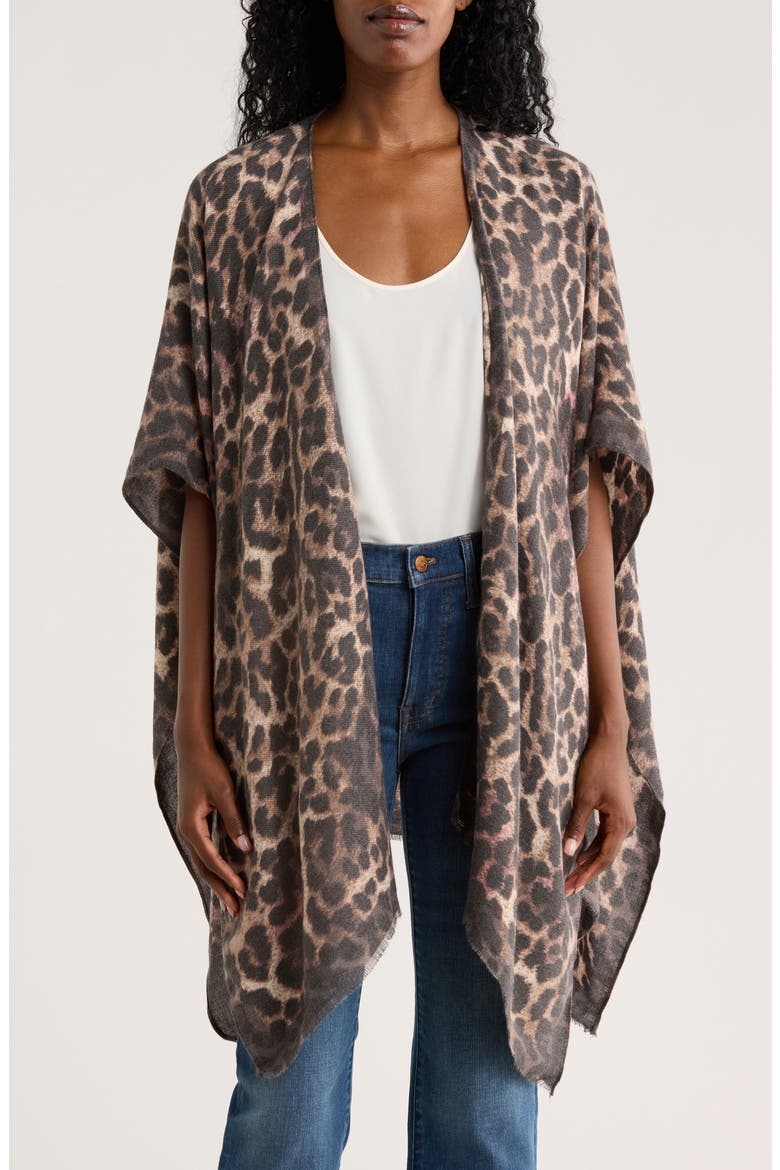 Brushstroke Leopard Topper, Main, color, TAUPE