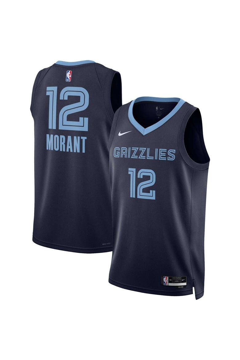 Unisex Nike Ja Morant Navy Memphis Grizzlies Swingman Jersey - Icon Edition, Main, color, Navy