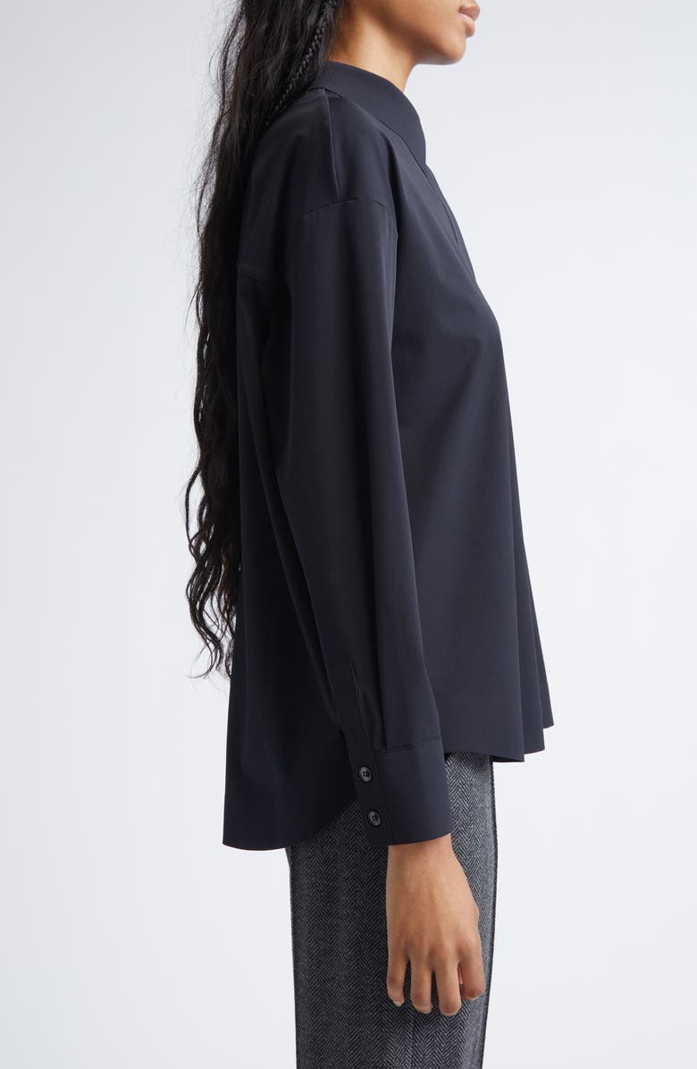 MM by Max Mara Ululo Button-Up Shirt, Alternate, color, Black