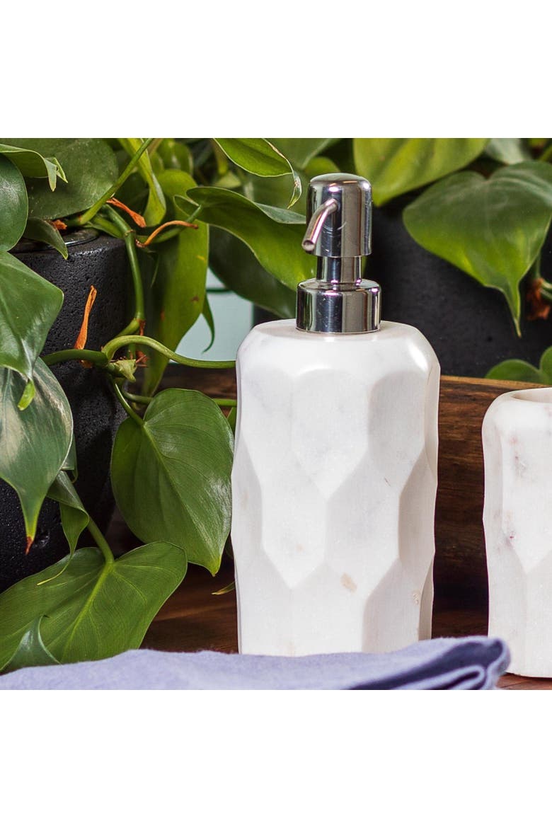 Vittoria Marble Soap Dispenser, Alternate, color, White