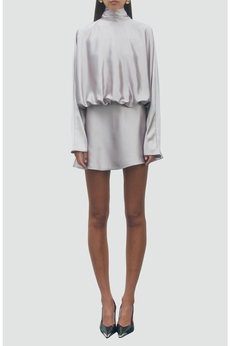 Bellucci Mock Neck Minidress, Main, color, SILVER