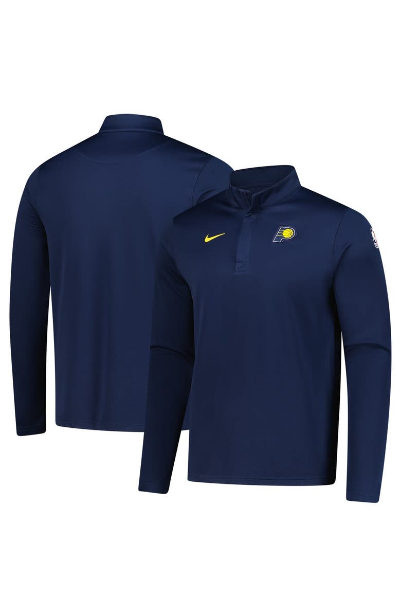 Nike Men's Nike Navy Indiana Pacers 2025/26 Authentic Coaches Quarter-Zip Dri-Fit Top, Main, color, 