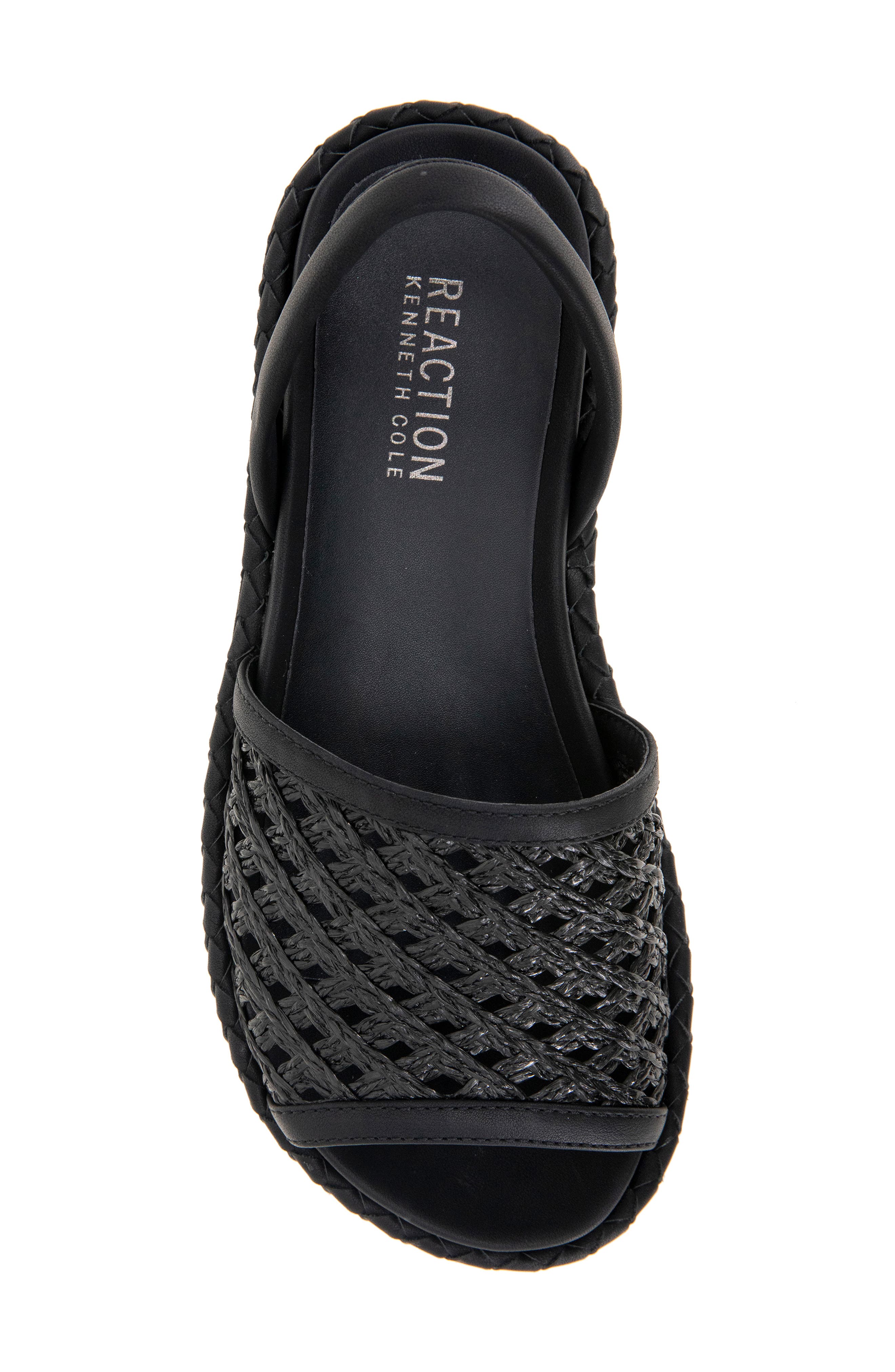 Reaction Kenneth Cole Savvi Slingback Sandal, Alternate, color, Black Raffia