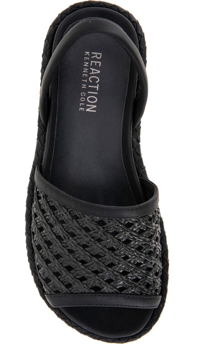 Reaction Kenneth Cole Savvi Slingback Sandal, Alternate, color, Black Raffia