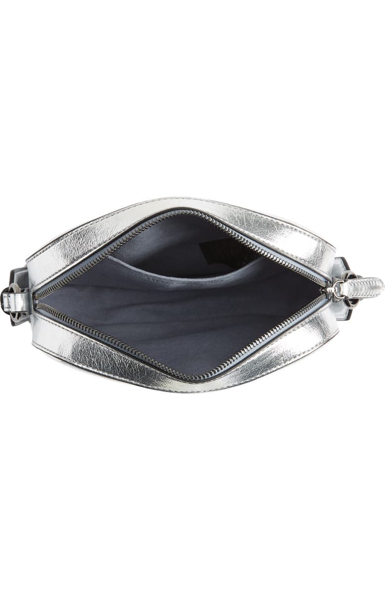 Stella McCartney Small Metallic Faux Leather Camera Bag, Alternate, color,
