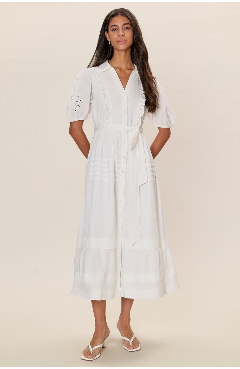 Rebecca Taylor Lorelai Shirt Dress, Main, color, Ivory