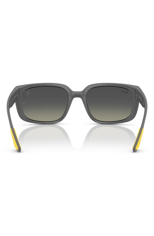 Ray Ban Rb4443m Scuderia Ferrari Collection Sunglasses Matte Grey Frame Grey Lenses 57-19 In Matte Grey