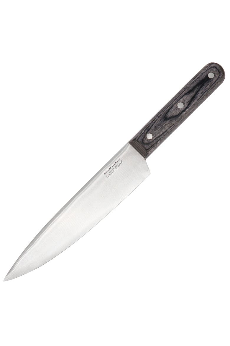 8 Inch Stainless Steel Chef Knife with Wood Handle, Main, color, Dark Gray