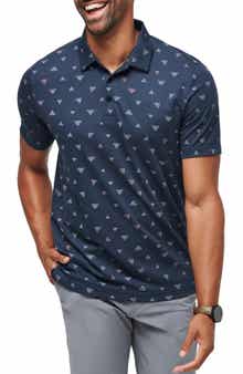 TravisMathew Home Break Geo Print Piqué Polo