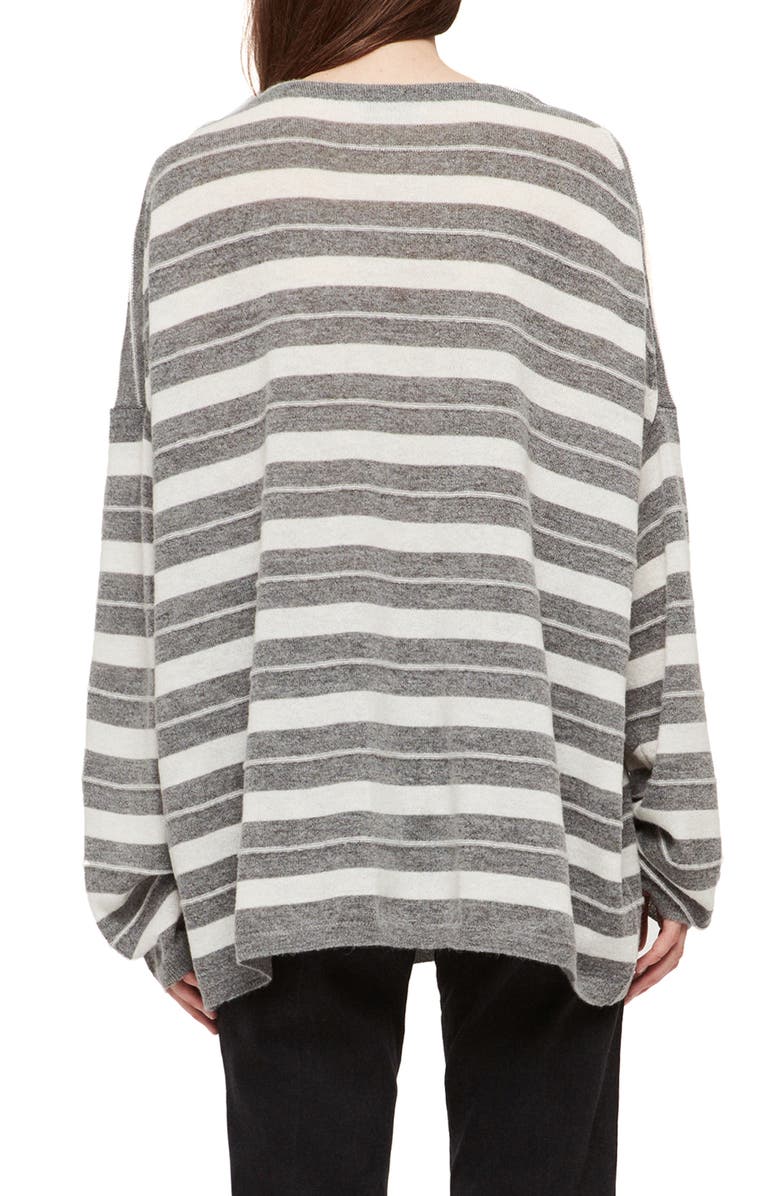 AllSaints Cassia Stripe Boat Neck Sweater, Alternate, color, 