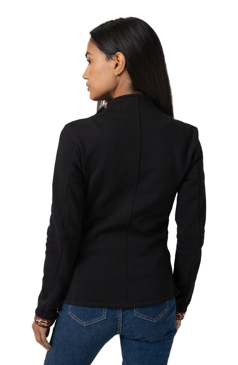 Saint + Sofia Cotton Biker Jacket, Alternate, color, Leopard