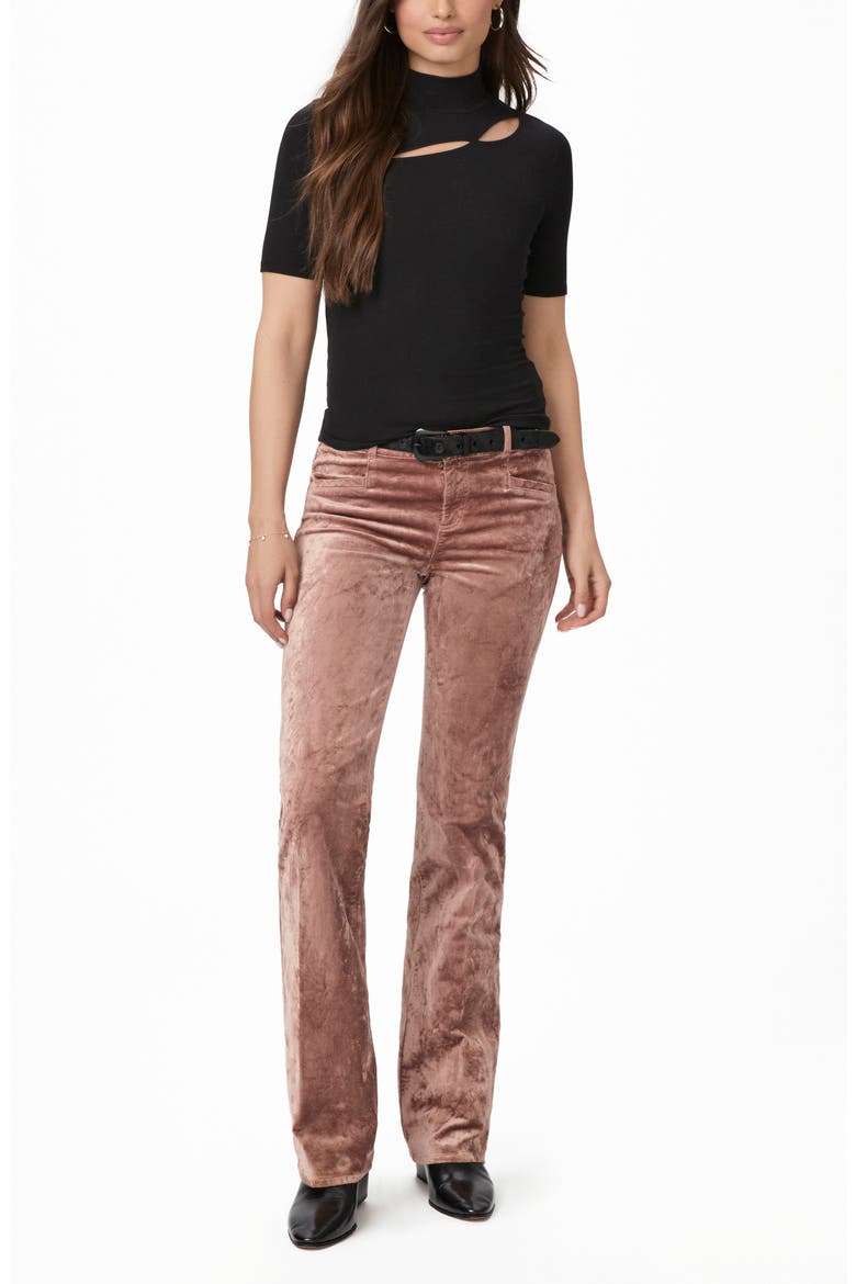 Sloane Low Rise Bootcut Velvet Pants, Alternate, color, WRM SDE