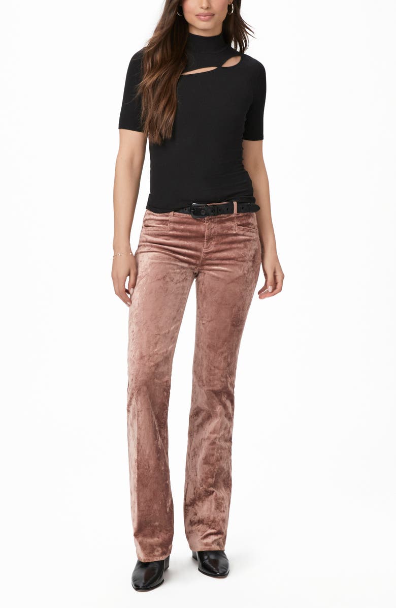 PAIGE Sloane Low Rise Bootcut Velvet Pants, Alternate, color, Wrm Sde