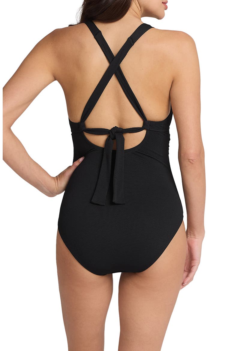 Island Cays Strappy One-Piece Swimsuit, Alternate, color, BLACK