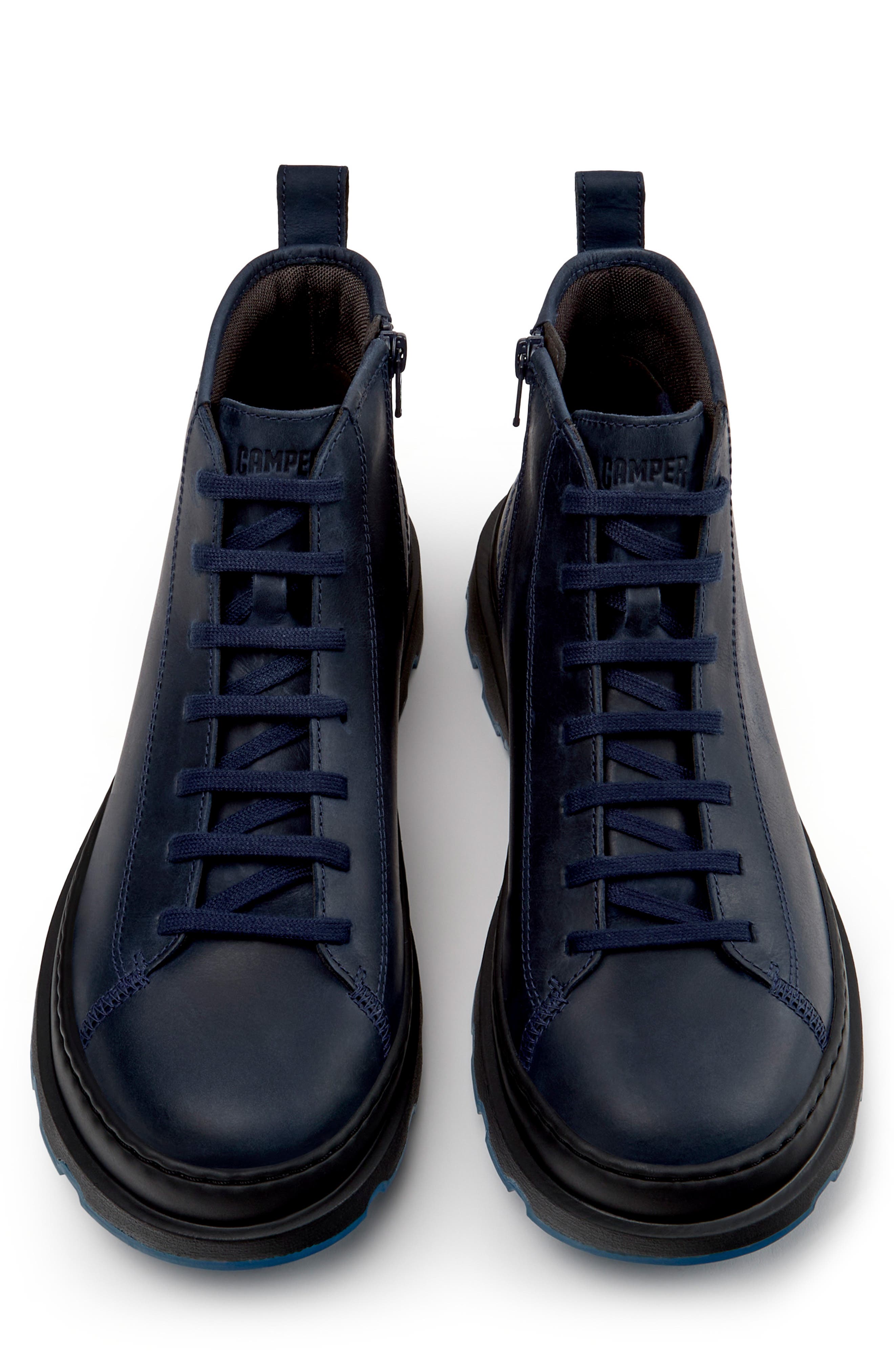 Brutus Leather Ankle Boot, Alternate, color, DARK BLUE