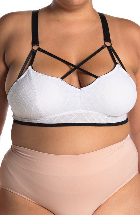 Strappy Mesh Bralette (Plus Size)