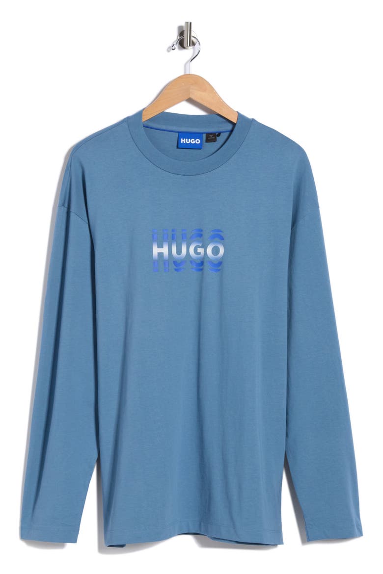 Long Sleeve Logo Graphic T-shirt, Alternate, color, OPEN BLUE