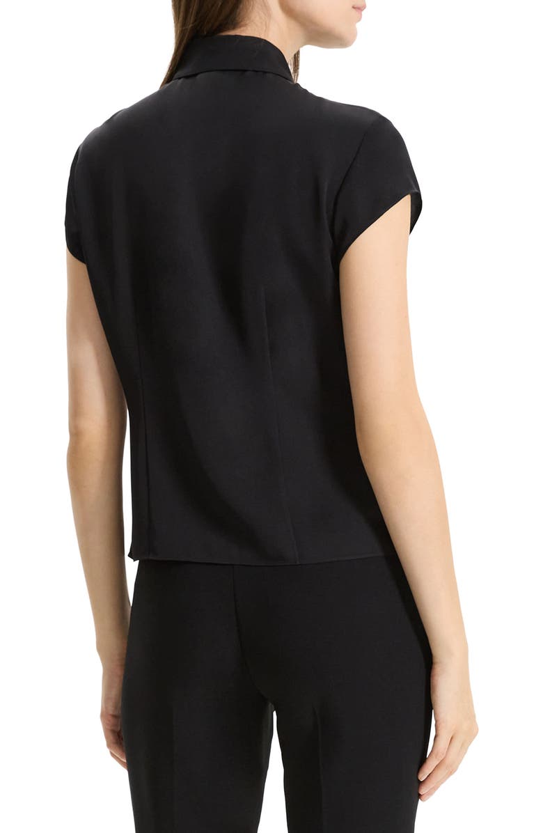 Cap Sleeve Silk Shirt