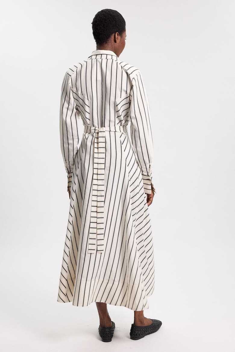 Stripe Midi Dress, Alternate, color, Mono