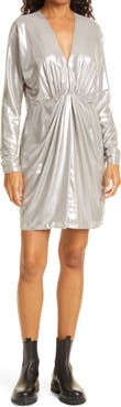 rag & bone Eloise Metallic Long Sleeve Minidress