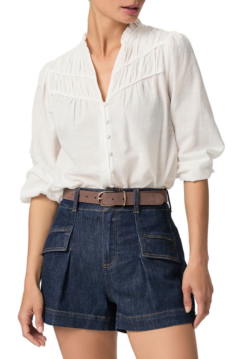 Anessa Pleated Denim Shorts, Alternate, color, RENA