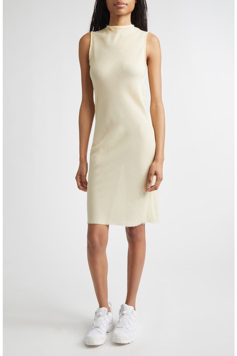 Bias Sleeveless Wool Fleece Dress, Main, color, BUTTER GAZE