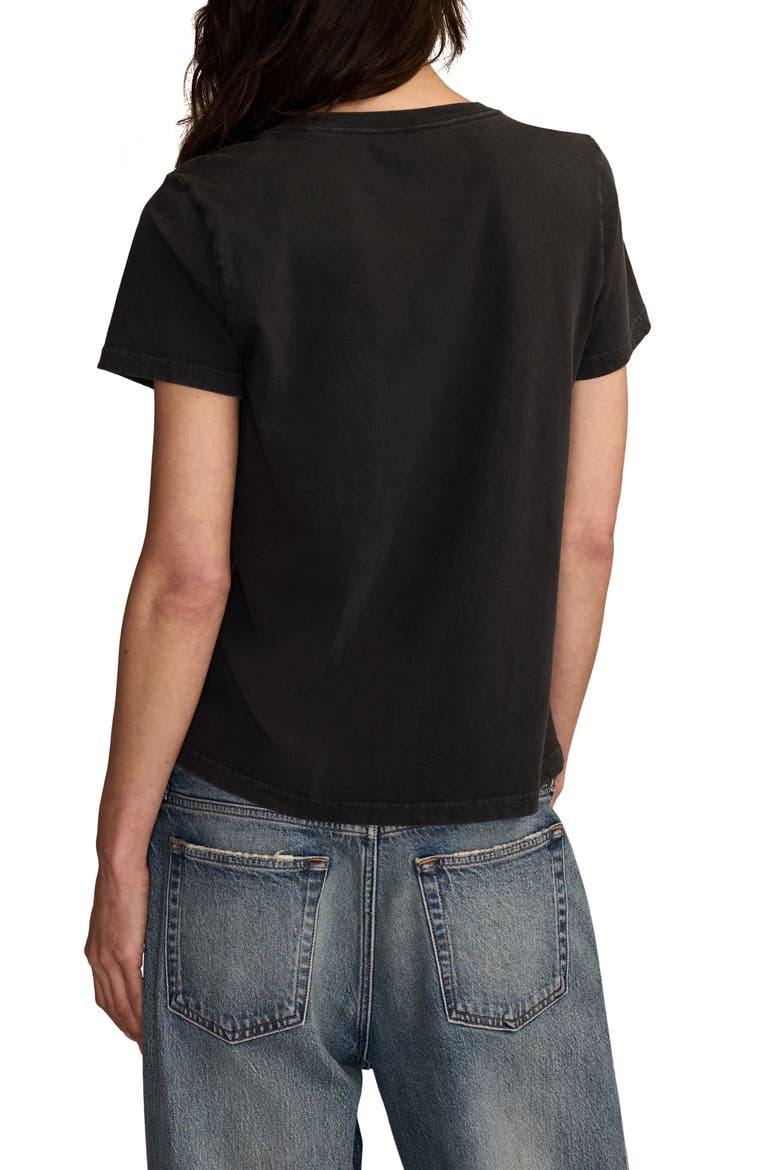 Tattoo Pyramid Eye Rhinestone Cotton Graphic T-Shirt, Alternate, color, JET BLACK