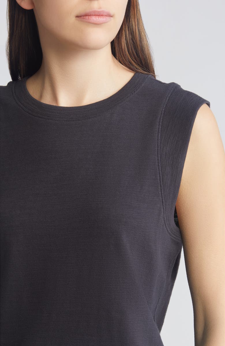 Faherty Sunwashed Slub Muscle Tank, Alternate, color, Washed Black