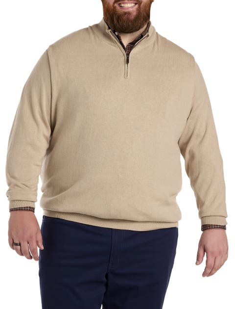 Quarter-Zip Cotton/Cashmere Sweater