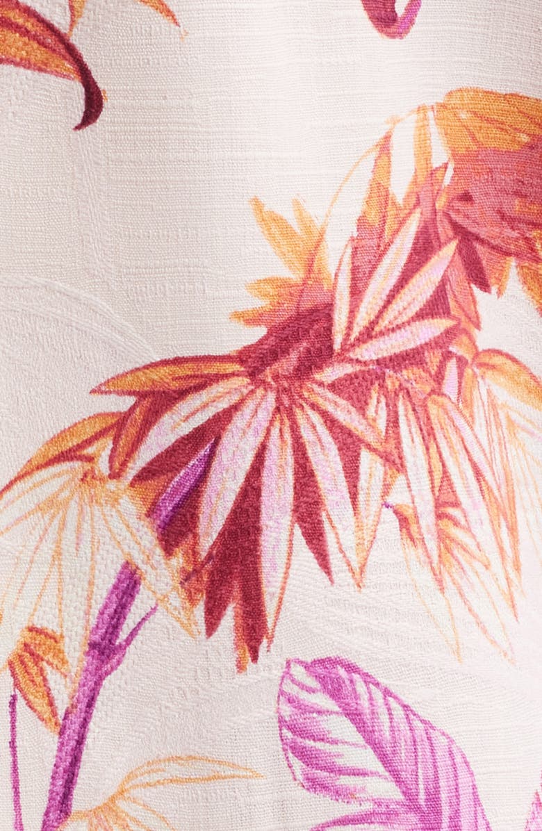 Tommy Bahama Garden of Hope & Courage Print Short Sleeve Silk Button-Up Shirt, Alternate, color,