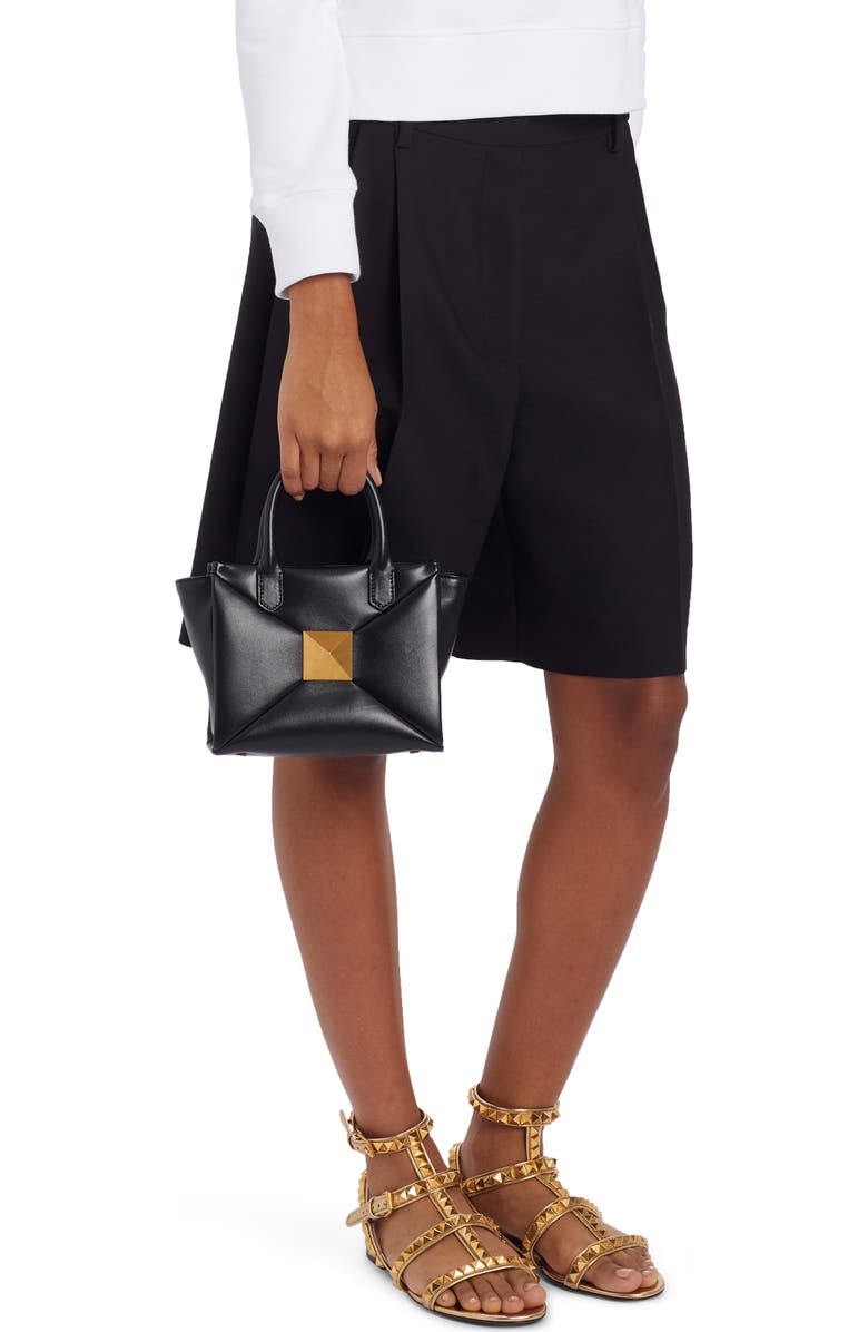 Valentino Garavani One Stud Small Leather Top Handle Bag, Alternate, color,