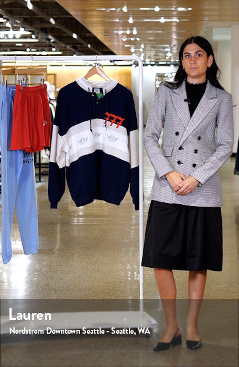 Better Luck Next Time Stripe Graphic Henley Sweatshirt, sales video thumbnail