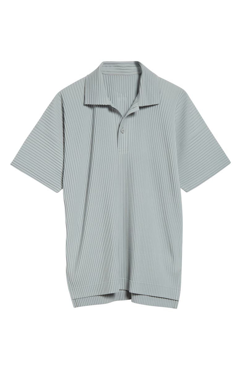 Homme Plissé Issey Miyake Monthly Colors June Pleated Polo, Alternate, color, Boboli Moss Ash