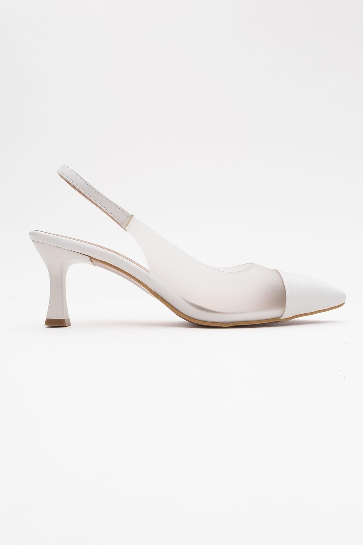 Prologue Shoes Moore Transparent Pointed Toe Pump, Alternate, color, White