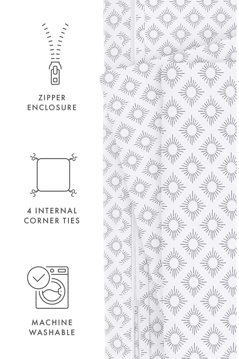 IENJOY HOME Premium Ultra Soft Polaris Pattern 3-Piece Duvet Cover Set, Alternate, color, GRAY