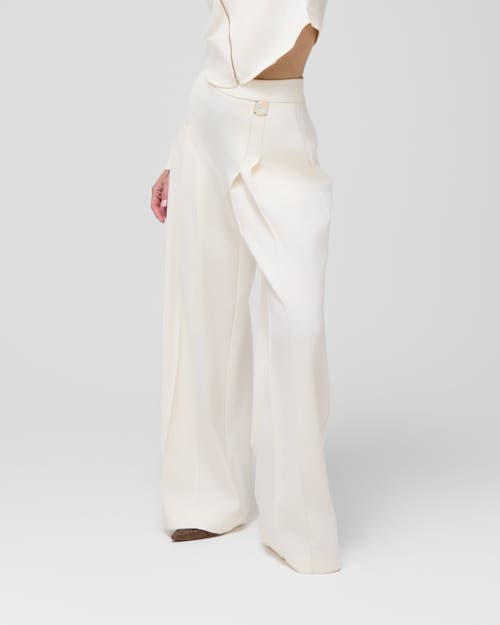 Le Fafo Blanca Wide Leg Pants In White