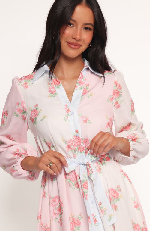 Petal And Pup Petal & Pup Juni Floral Print Long Sleeve Maxi Dress In Pink