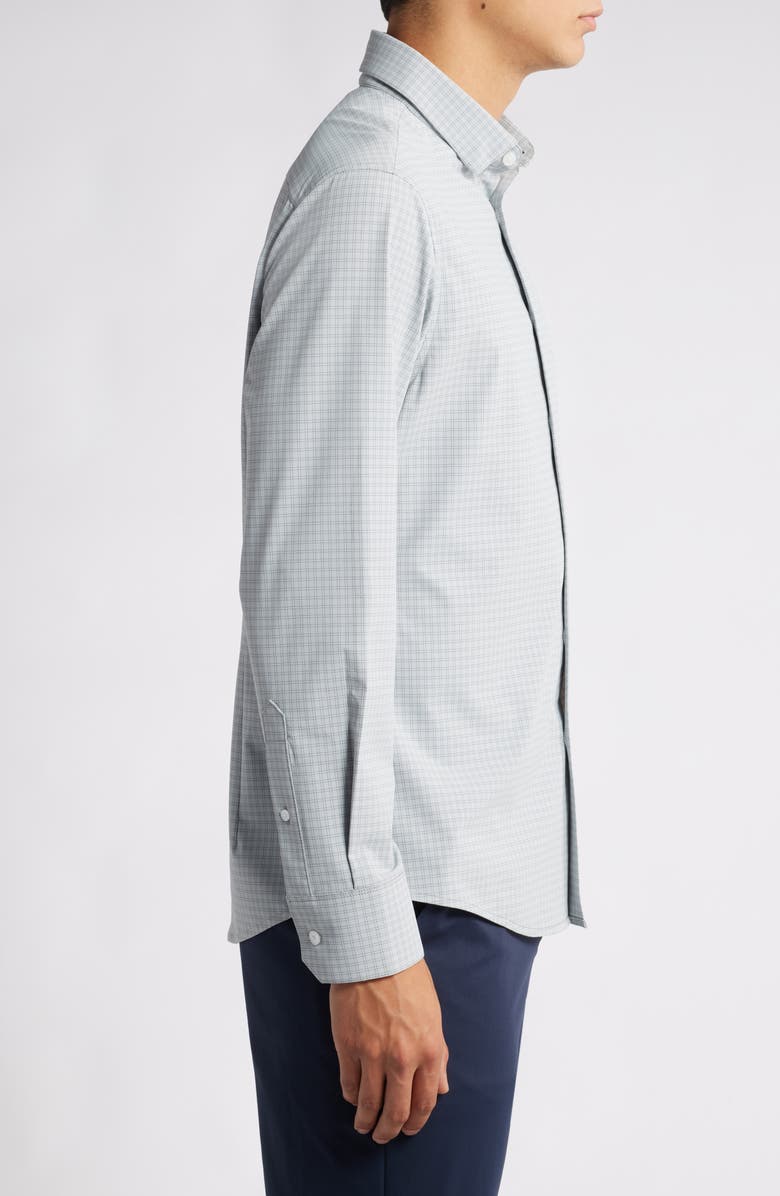 Mizzen+Main Leeward Trim Fit Microplaid Performance Button-Up Shirt, Alternate, color, 