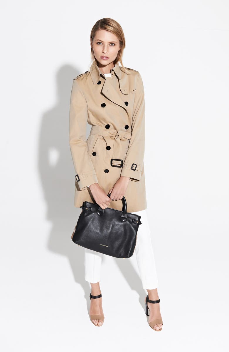 Burberry London 'Buckingham' Double Breasted Cotton Trench, Alternate, color,