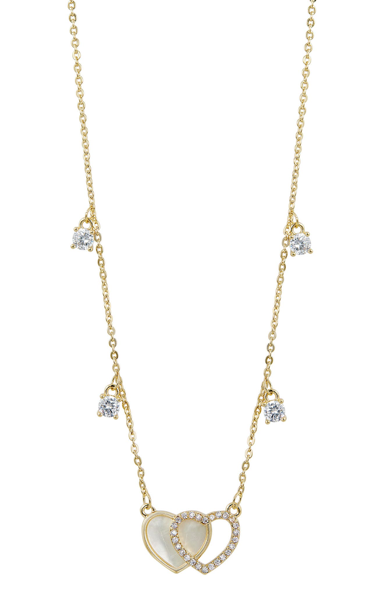 SAVVY CIE JEWELS Sweet Mother-of-Pearl & Cubic Zirconia Necklace