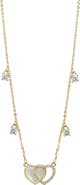 SAVVY CIE JEWELS Sweet Mother-of-Pearl & Cubic Zirconia Necklace
