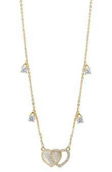 SAVVY CIE JEWELS Sweet Mother-of-Pearl & Cubic Zirconia Necklace