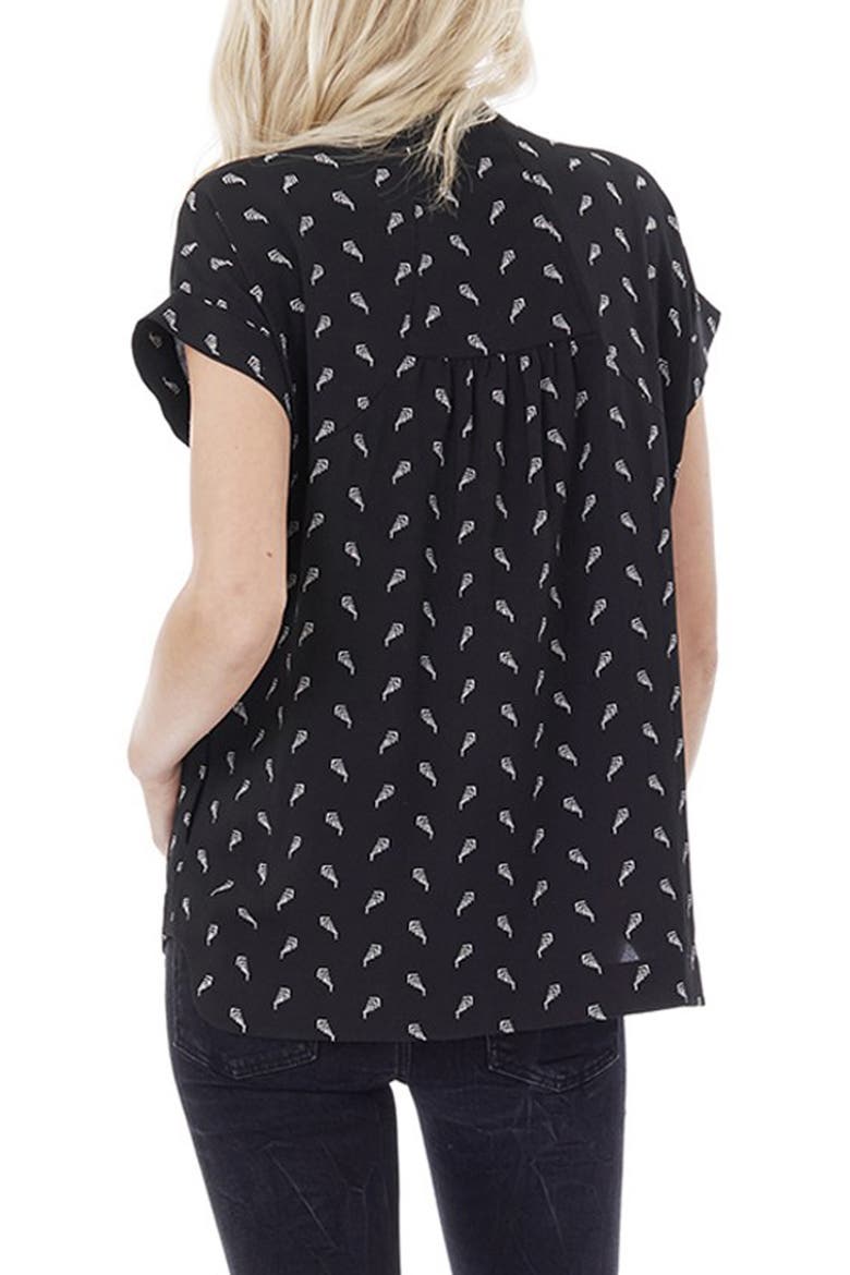 Carrie Stripe Maternity/Nursing Top, Alternate, color, BLACK ARROWHEAD