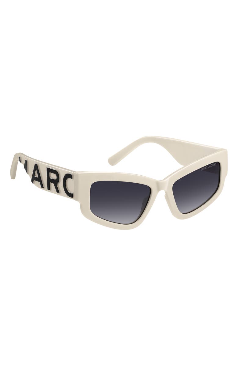 Marc Jacobs 55mm Gradient Cat Eye Sunglasses, Alternate, color, Beige Black/ Dark Grey Sf