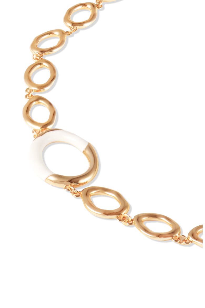 Time Ripples Round Necklace, Alternate, color, Gold
